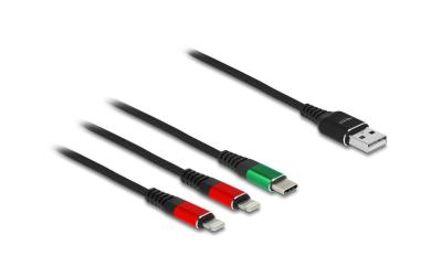 Delock USB2.0-Ladekabel 3 in 1, 1m