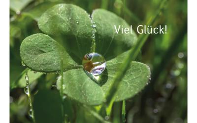 Natur Verlag Geburtstagskarte, Glücksklee