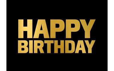 Natur Verlag Postkarte Gold,HappyBirthday