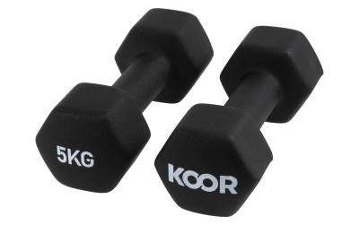 KOOR Kurzhantel 5 kg schwarz