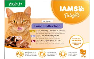 Iams Delights Adult Land Mix 12x85g