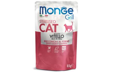 Monge Cat Grill Sterilised Kalb 85g