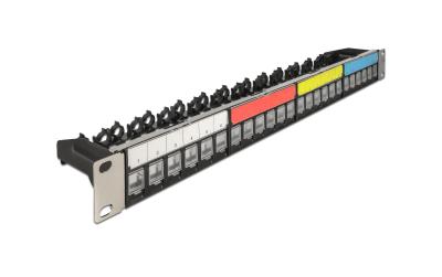 Delock 19 Keystone Patchpanel 24 Port 1 HE