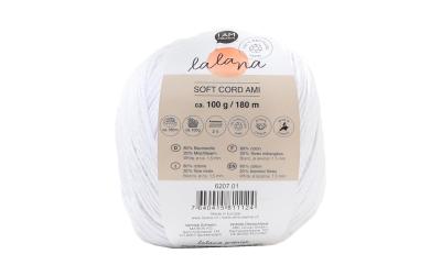 lalana Wolle Soft Cord Ami white