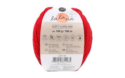 lalana Wolle Soft Cord Ami red