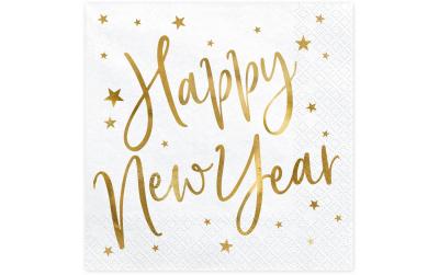 Partydeco Serviette Happy New Year