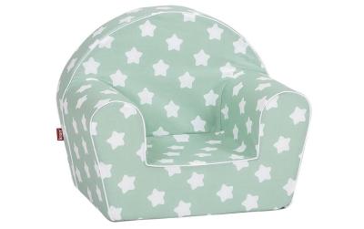 Kindersessel Green white stars