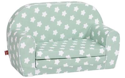 Kindersofa Green white stars