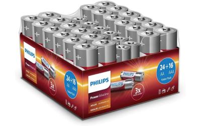 Philips Batterie Alkaline Pack; 40 Stück