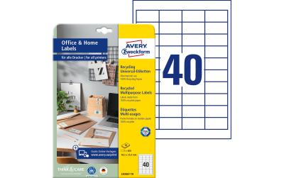 Avery Zweckform Recycling Etik. 48,5x25,4mm