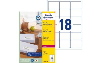 Avery Zweckform Recyc. -Etik. 63,5x46,6mm