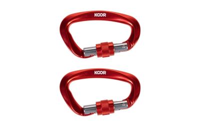 KOOR Karabiner 25kN rot/blau 2 Stk.