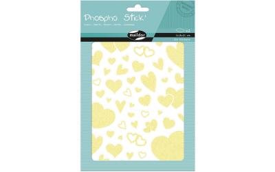 Clairefontaine Sticker Phospho Herzen