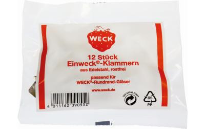 Weck Klammern im Beutel à 12 Stück