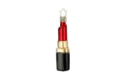 Inge Weihnachtskugel Lippenstift rot