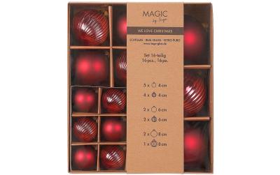 Inge Weihnachtskugeln Struktur Vintage Rose