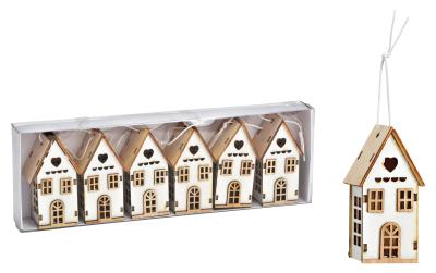 G. Wurm Aufhänger Haus, 6er Set