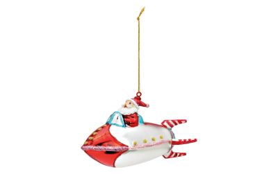 G. Wurm WeihnachtskugelSamichlaus aufRakete