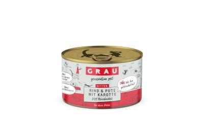 Grau Cat Kitten Rind & Pute+Karotte 6x200g