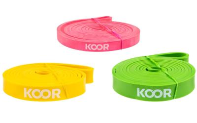 KOOR Fitnessband pink, gelb, grün Kit