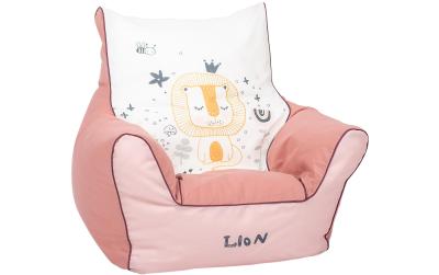 Kindersitzsack Löwe Leo rose