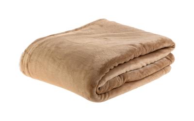 COCON Fleecedecke Sherpa Taupe-Weiss