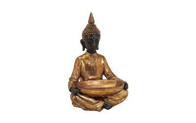 G. Wurm Dekofigur Buddha mit Schale
