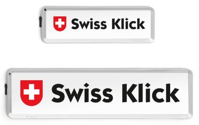 SWISS KLICK Nummernrahmen Langformat SET