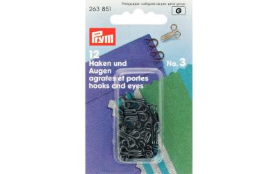 Prym Federhaken und augen, schwarz