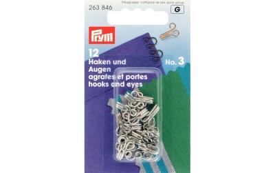 Prym Federhaken und augen, silber