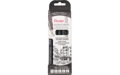 Pentel Fineliner Pigment fine 5er Set