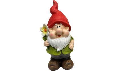 Dameco Dekofigur Gartenzwerg mit Blume
