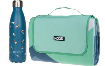 KOOR Picknickdecke + Trinkflasche KIT