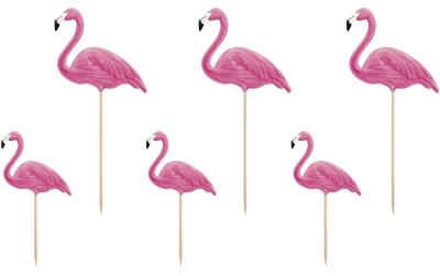 Partydeco Caketopper Aloha Flamingo