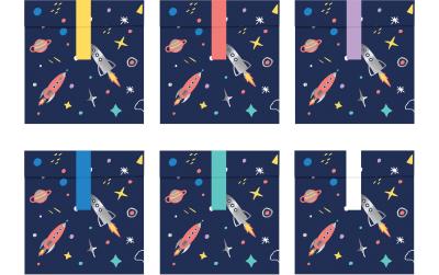Partydeco Süssigkeiten-Tüten Kosmos