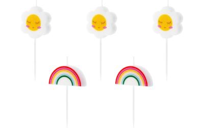 Partydeco Geburtstagskerzen Gänseblümchen