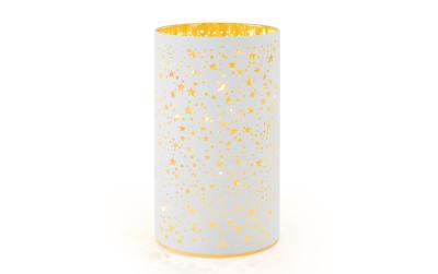 STT Windlicht Stars weiss M