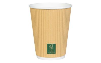 FURBER Becher Papier 400ml geriffelt