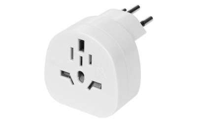 F.power Reiseadapter Welt-CH asym, weiss