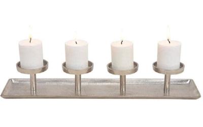 G. Wurm Adventskerzen Halter 57cm Silber