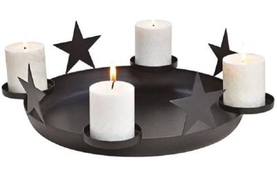 G. Wurm Adventskerzen Halter 44cm Schwarz