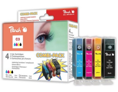 Peach Tinte Canon BCI-3e Combi Pack BKCMY