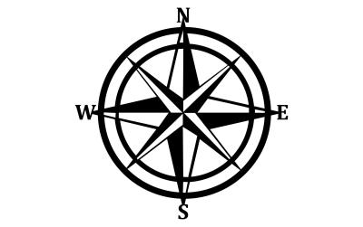 Wallxpert Wanddeko Kompass