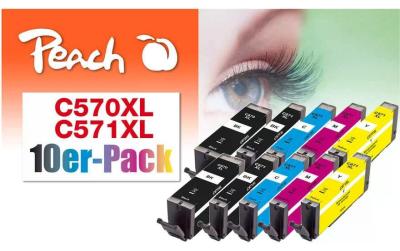 Peach CA PGI-570XL,Multi-10-Pack