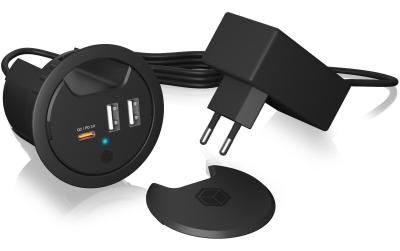 ICY BOX IB-HUB1407, 1x Type-C, 2x Type-A