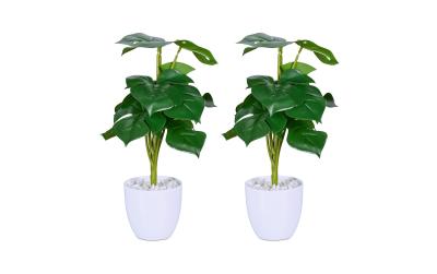 relaxdays Kunstpflanze Monstera 2er Set