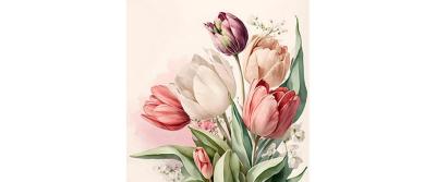 B+C Servietten Vintage Tulip