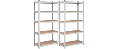 Songmics Lagerregal Silber, 2er Set