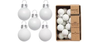 Inge Weihnachtskugel Pure White, 25 Stück