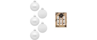 Inge Weihnachtskugel Pure White, 24 stück